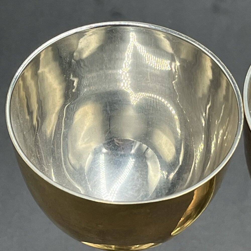 Vtg Brass Chalice Wine Goblet Cordial Drinking Cup Lot of 3 Medieval Renaissance - Picture 9 of 11